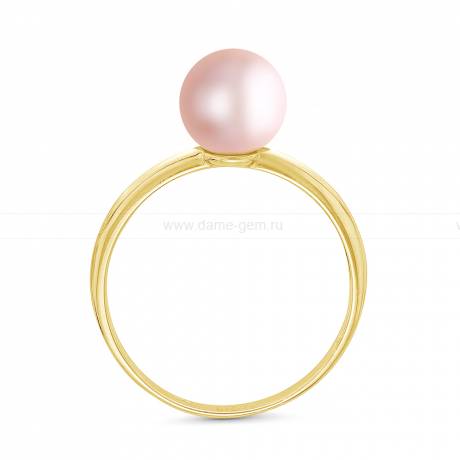 Кольцо из серебра с розовой жемчужиной 7-7,5 мм. Артикул 11809