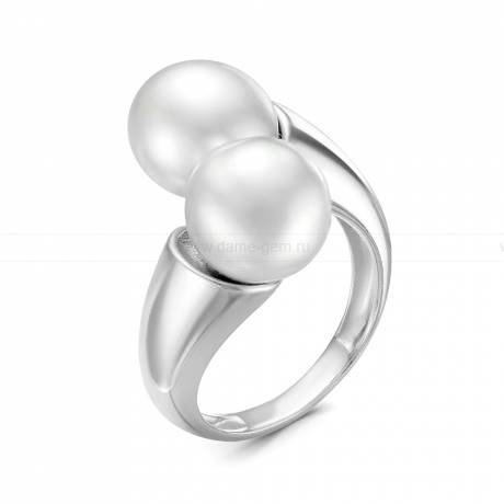 Кольцо из серебра с белым Австралийским жемчугом 9-9,5 мм. Артикул 12246
