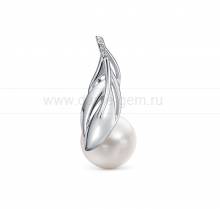 Кулон из серебра с белой речной жемчужиной 7,5-8 мм. Артикул 12819