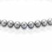 Колье (ожерелье) из серого круглого речного жемчуга 8,5-9,5 мм. Артикул 8286