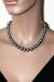 Ожерелье из темно-серого круглого морского Таитянского жемчуга 10-12,4 мм. Артикул 8418
