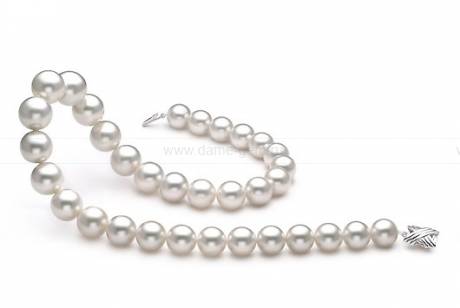 Ожерелье из белого морского жемчуга Акойя (Япония)  9,5-10 мм. Артикул 9505