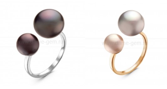 кольца Dior с одноцветным жемчугом - авторские украшения