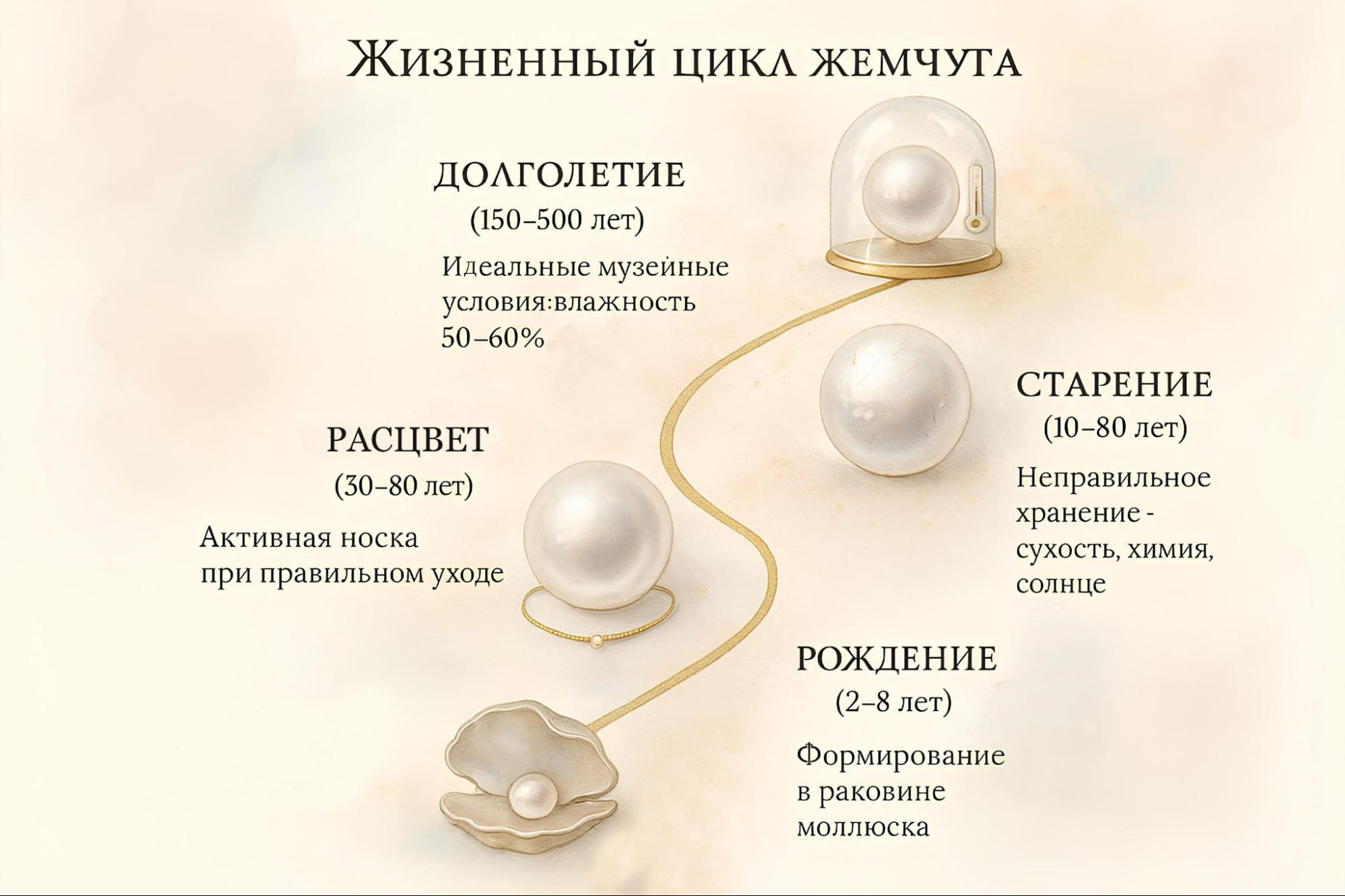 жизненный цикл жемчуга