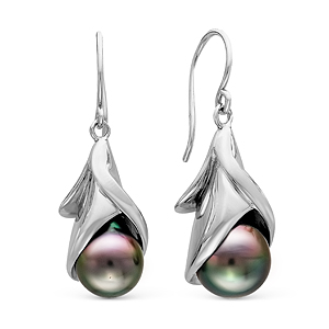 Серьги из серебра с Таитянскими жемчужинами 10-11 мм. Артикул 10234