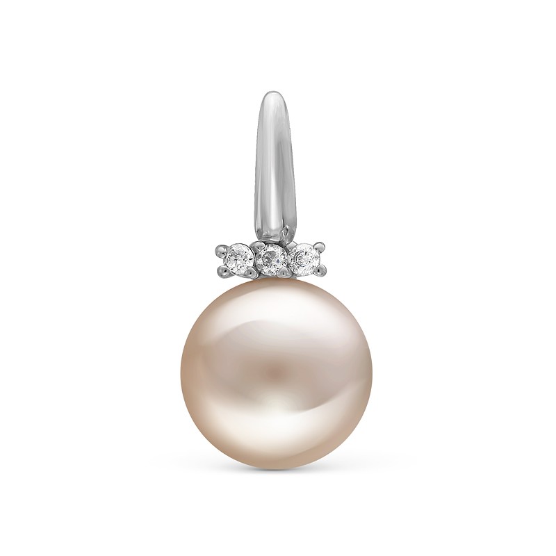 Кулон из белого золота с белой жемчужиной 9-9,5 мм. Артикул 10262 Кулон из белого золота с белой жемчужиной 9-9,5 мм. Артикул 10262