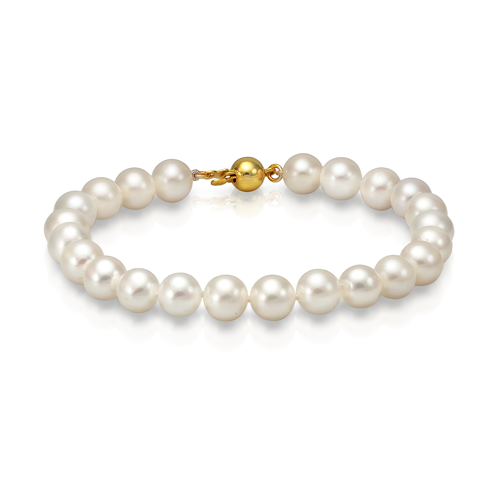 Браслет из белого круглого речного жемчуга 7,5-8,5 мм. Качество жемчуга высокое АА+. Артикул 9285 Браслет из белого круглого речного жемчуга 7,5-8,5 мм. Качество жемчуга высокое АА+. Артикул 9285