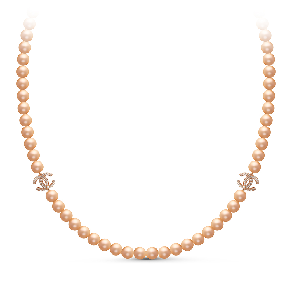 Колье со вставками из розового круглого речного жемчуга 7-7,5 мм. Качество жемчуга наивысшее ААА. Артикул 11165