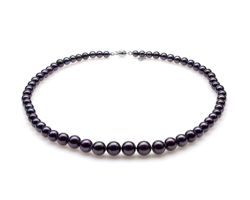 Ожерелье из черного круглого морского жемчуга 4,5-8,5 мм. Качество жемчуга наивысшее ААА. Артикул 10342