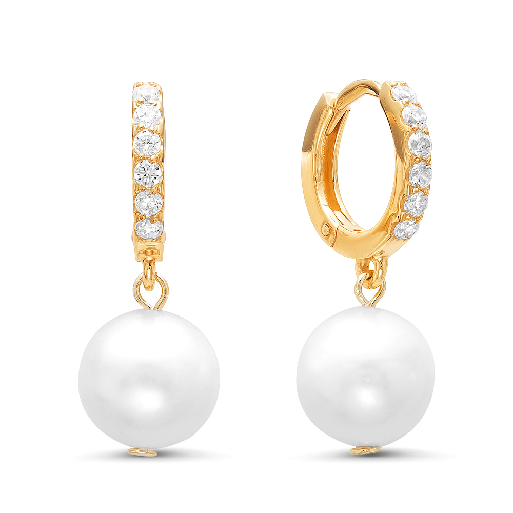 Серьги из серебра с белыми жемчужинами 9-10 мм. Артикул 11587 Серьги из серебра с белыми жемчужинами 9-10 мм. Артикул 11587