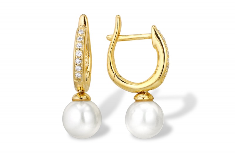 Серьги из серебра с белыми жемчужинами 7,5-8 мм. Артикул 9603 Серьги из серебра с белыми жемчужинами 7,5-8 мм. Артикул 9603