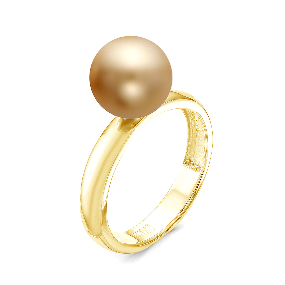 Кольцо из серебра 925 пробы с морской Австралийской жемчужиной 10,6-10,9 мм. Артикул 12343
