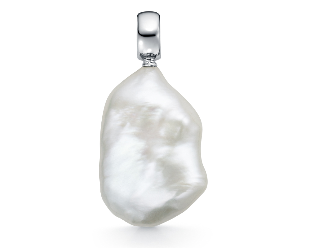 Кулон "Барокко" из золота 585 пробы с белой жемчужиной 16-23 мм. Артикул 10826 Кулон "Барокко" из золота 585 пробы с белой жемчужиной 16-23 мм. Артикул 10826