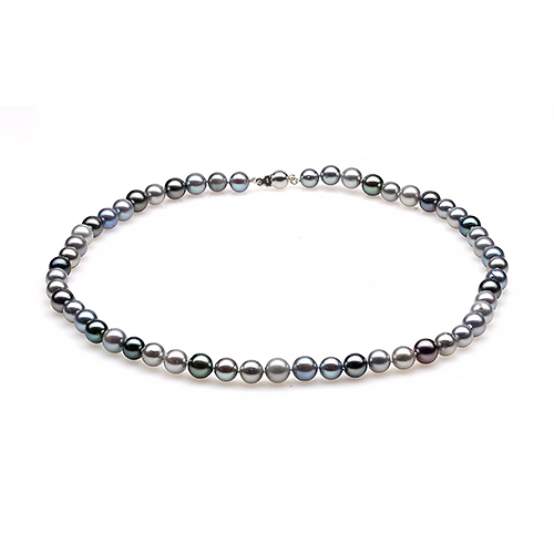 Ожерелье "микс" из морского жемчуга Акойя (Япония) 7,5-8 мм. Качество жемчуга высокое АА+. Артикул 10290