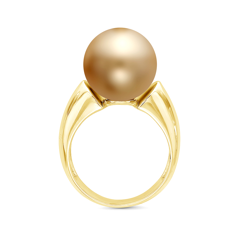 Кольцо из серебра 925 пробы с морской Австралийской жемчужиной 12-12,5 мм. Артикул 12341