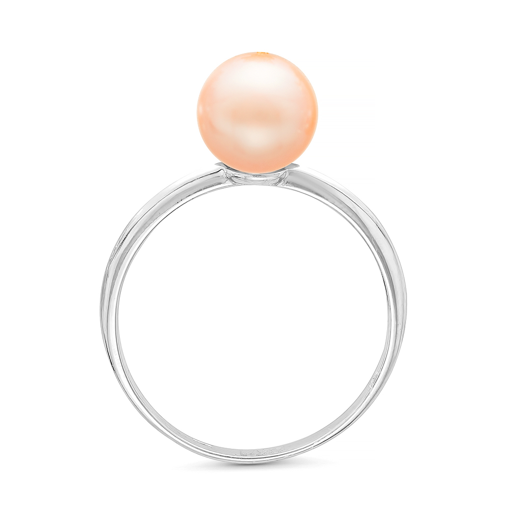 Кольцо из серебра 925 пробы с розовой жемчужиной 7-7,5 мм. Артикул 11811 Кольцо из серебра 925 пробы с розовой жемчужиной 7-7,5 мм. Артикул 11811