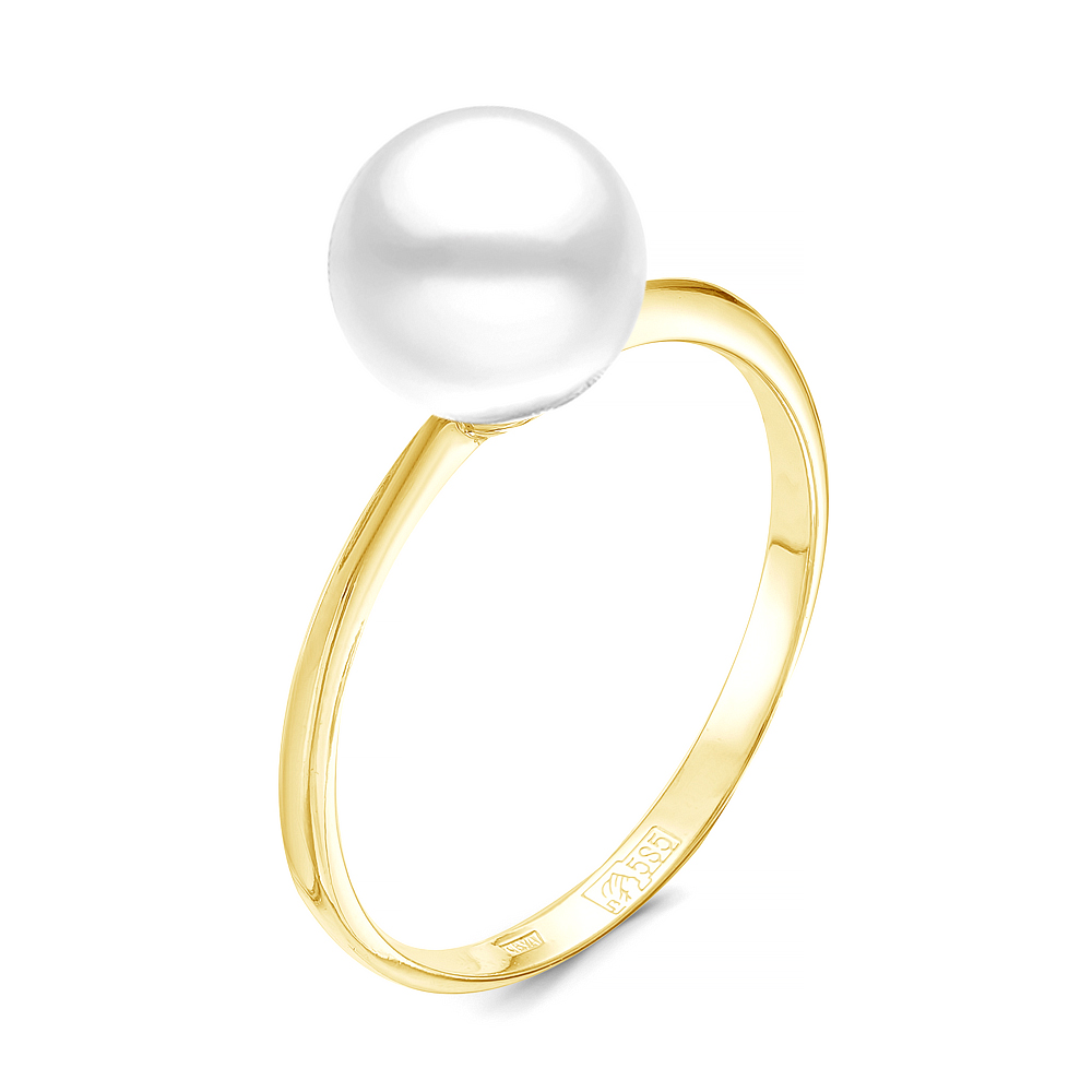 Кольцо из серебра 925 пробы с белой речной жемчужиной 7,5-8 мм. Артикул 12270 Кольцо из серебра 925 пробы с белой речной жемчужиной 7,5-8 мм. Артикул 12270