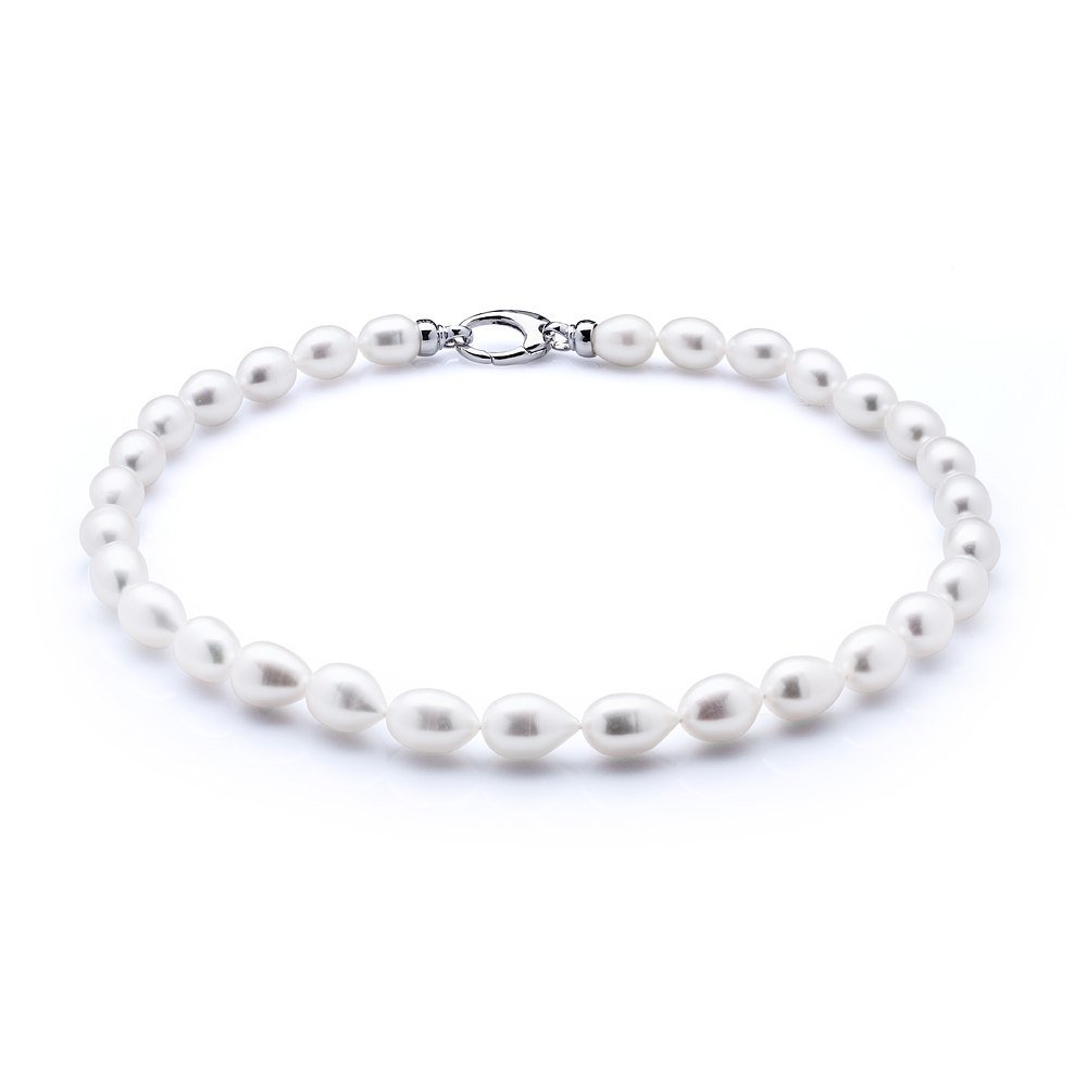 Ожерелье из белого рисообразного речного жемчуга 10-11 мм. Качество жемчуга наивысшее ААА. Артикул 9732 Ожерелье из белого рисообразного речного жемчуга 10-11 мм. Качество жемчуга наивысшее ААА. Артикул 9732