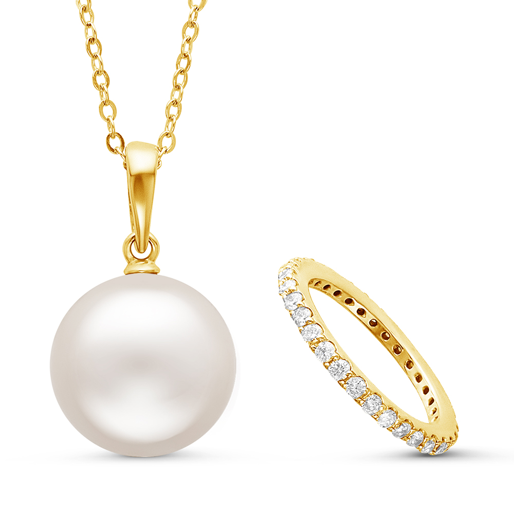 Подвеска из желтого золота с белой Австралийской жемчужиной 12-12,5 мм. Артикул 10692 Подвеска из желтого золота с белой Австралийской жемчужиной 12-12,5 мм. Артикул 10692