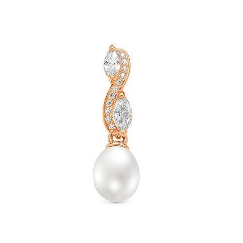 Кулон из желтого золота с белой речной жемчужиной 7,5-8 мм. Артикул 12867 Кулон из желтого золота с белой речной жемчужиной 7,5-8 мм. Артикул 12867