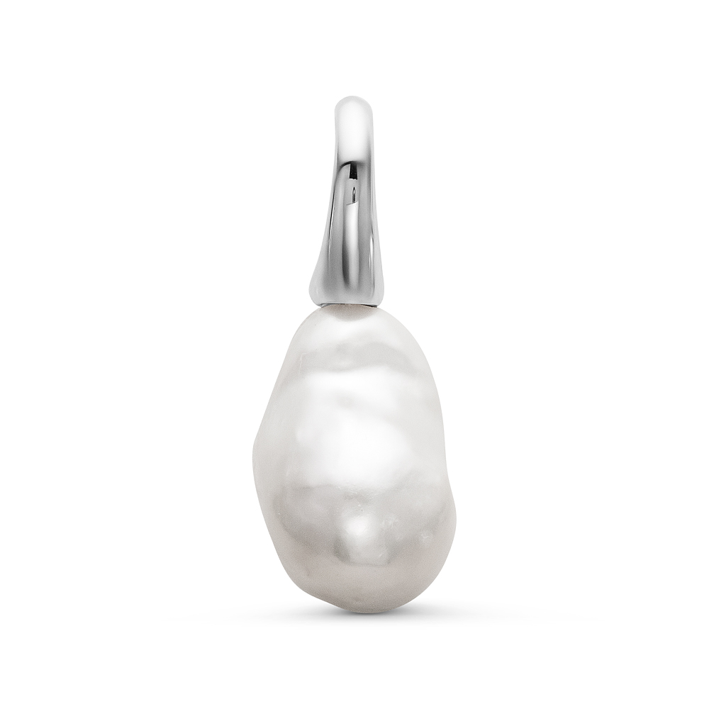 Кулон из белого золота с белой барочной жемчужиной 16-20 мм. Артикул 10586 Кулон из белого золота с белой барочной жемчужиной 16-20 мм. Артикул 10586