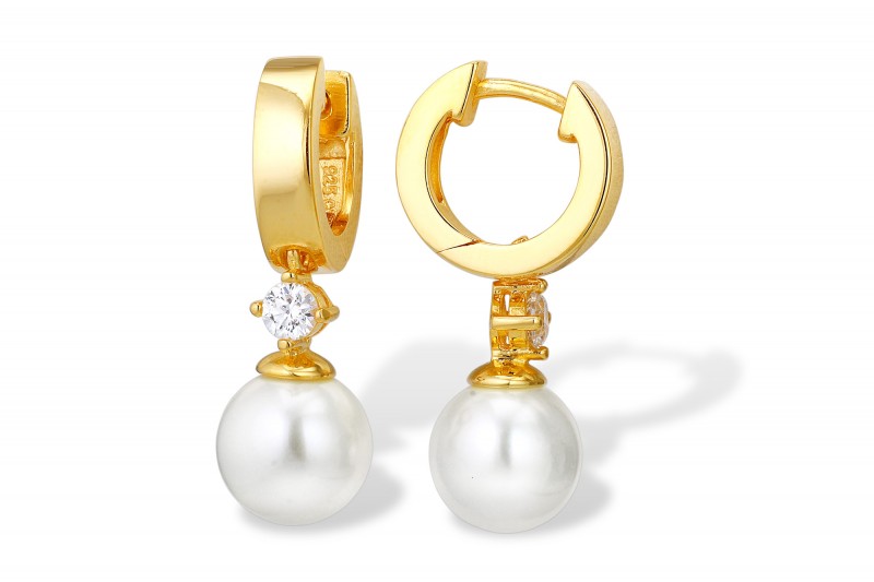 Серьги из серебра с белыми жемчужинами 8,5-9 мм. Артикул 9611 Серьги из серебра с белыми жемчужинами 8,5-9 мм. Артикул 9611