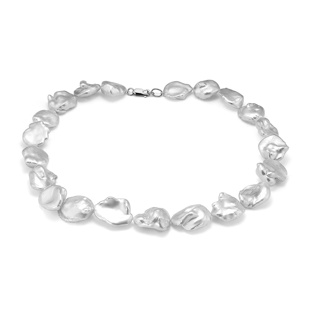 Ожерелье из белого речного жемчуга "Барокко" 15-20 мм. Качество жемчуга высокое АА+. Артикул 12263 Ожерелье из белого речного жемчуга "Барокко" 15-20 мм. Качество жемчуга высокое АА+. Артикул 12263