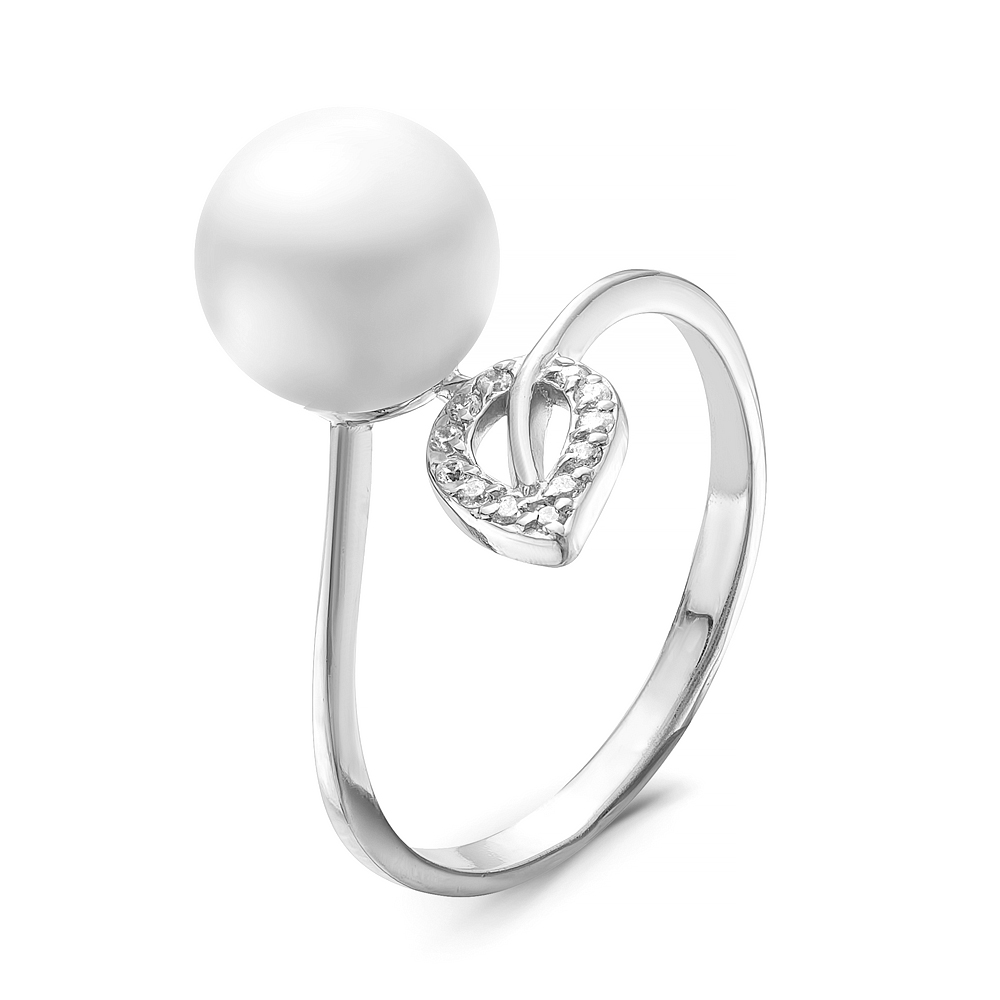 Кольцо из серебра 925 пробы с белой речной жемчужиной 8,5-9 мм. Артикул 10367 Кольцо из серебра 925 пробы с белой речной жемчужиной 8,5-9 мм. Артикул 10367