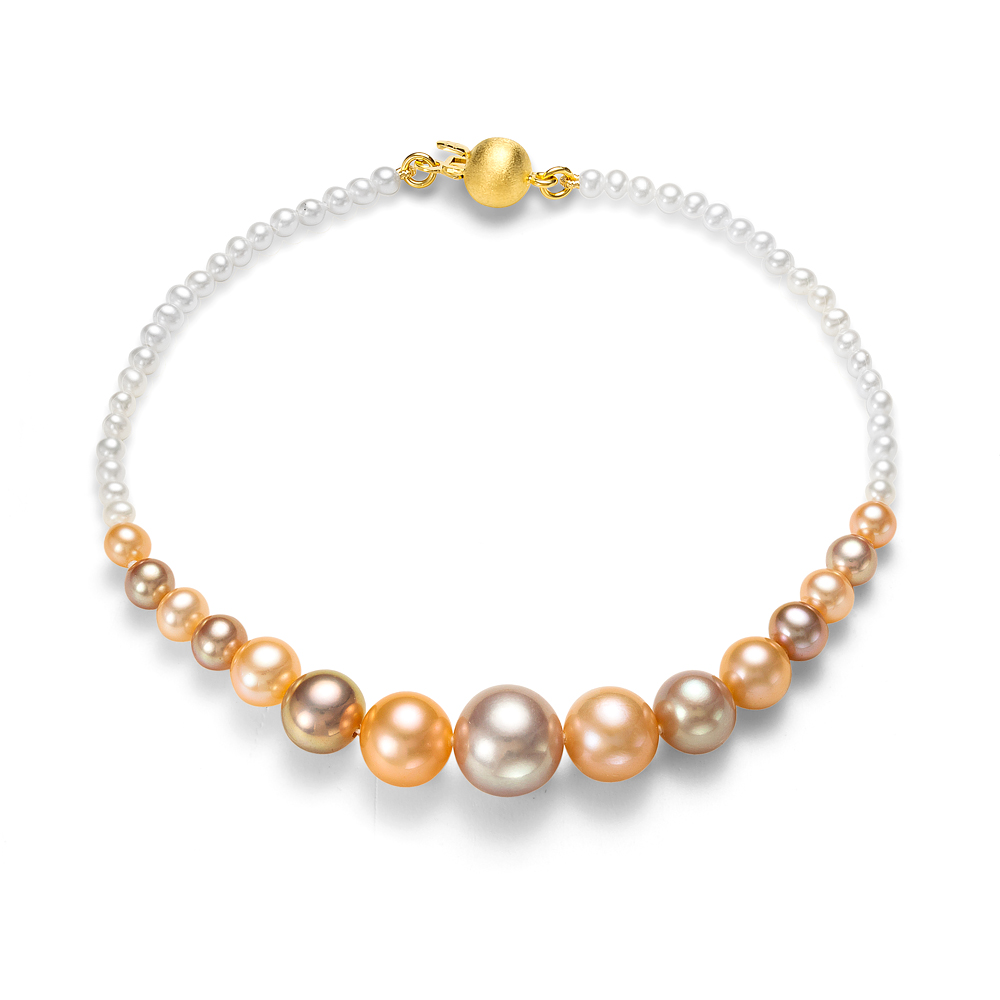 Браслет "микс" из круглого морского жемчуга 3-8,5 мм. Качество жемчуга наивысшее ААА. Артикул 10469 Браслет "микс" из круглого морского жемчуга 3-8,5 мм. Качество жемчуга наивысшее ААА. Артикул 10469