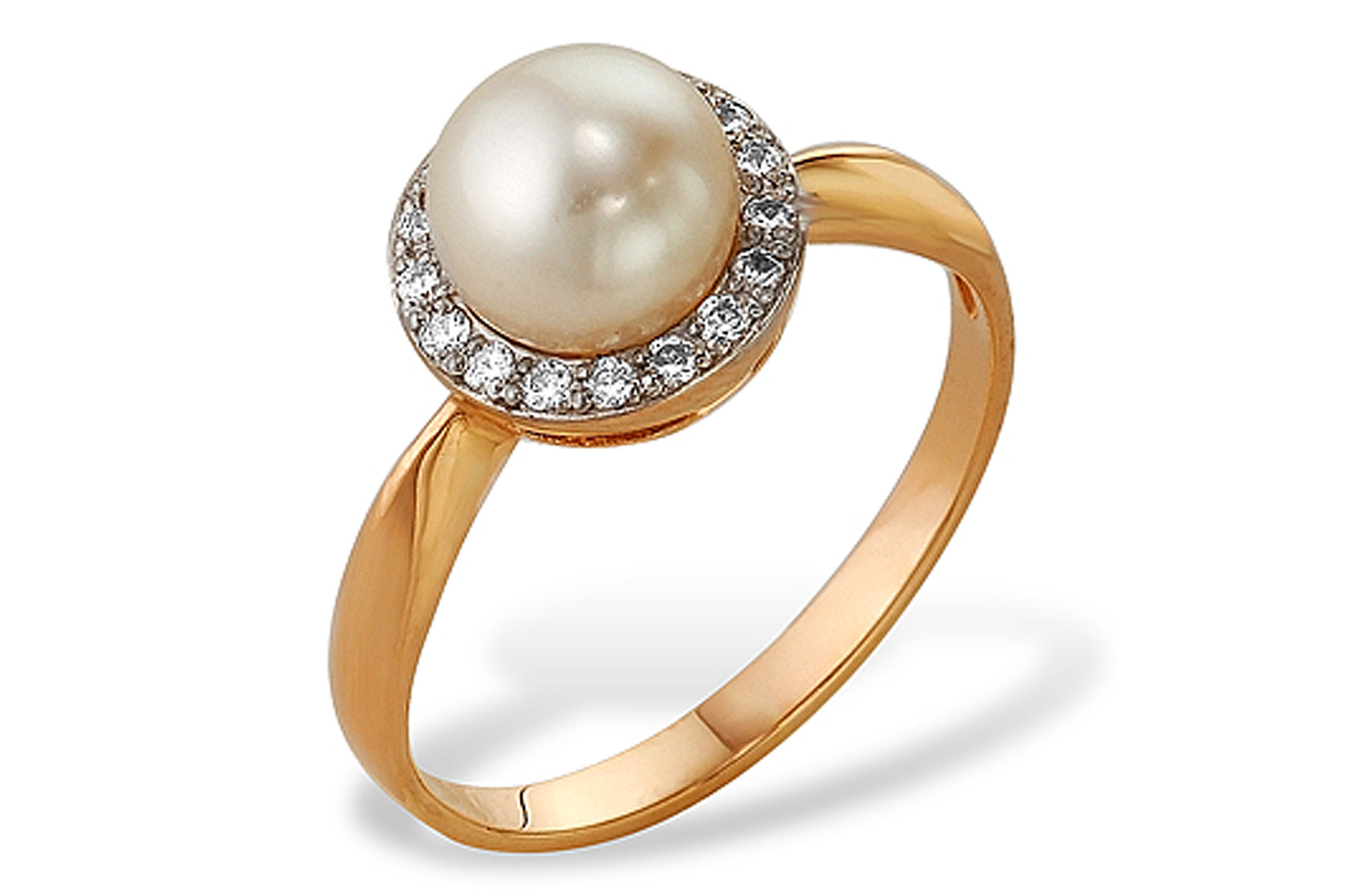 Кольцо из серебра 925 пробы с белой жемчужиной 8-8,5 мм. Артикул 9244 Кольцо из серебра 925 пробы с белой жемчужиной 8-8,5 мм. Артикул 9244