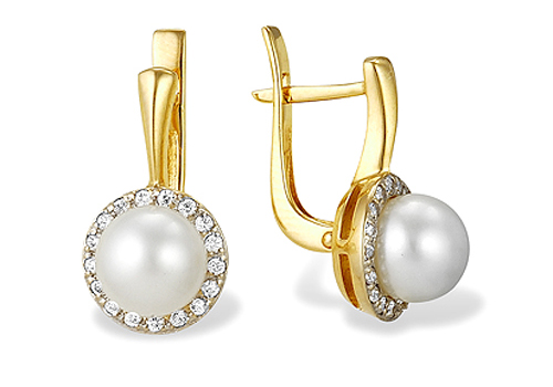 Серьги из серебра с белыми жемчужинами 8-8,5 мм. Артикул 9225 Серьги из серебра с белыми жемчужинами 8-8,5 мм. Артикул 9225