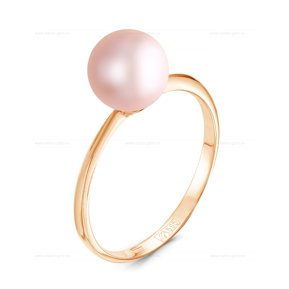 Кольцо из серебра 925 пробы с розовой жемчужиной 7-7,5 мм. Артикул 11806 Кольцо из серебра 925 пробы с розовой жемчужиной 7-7,5 мм. Артикул 11806