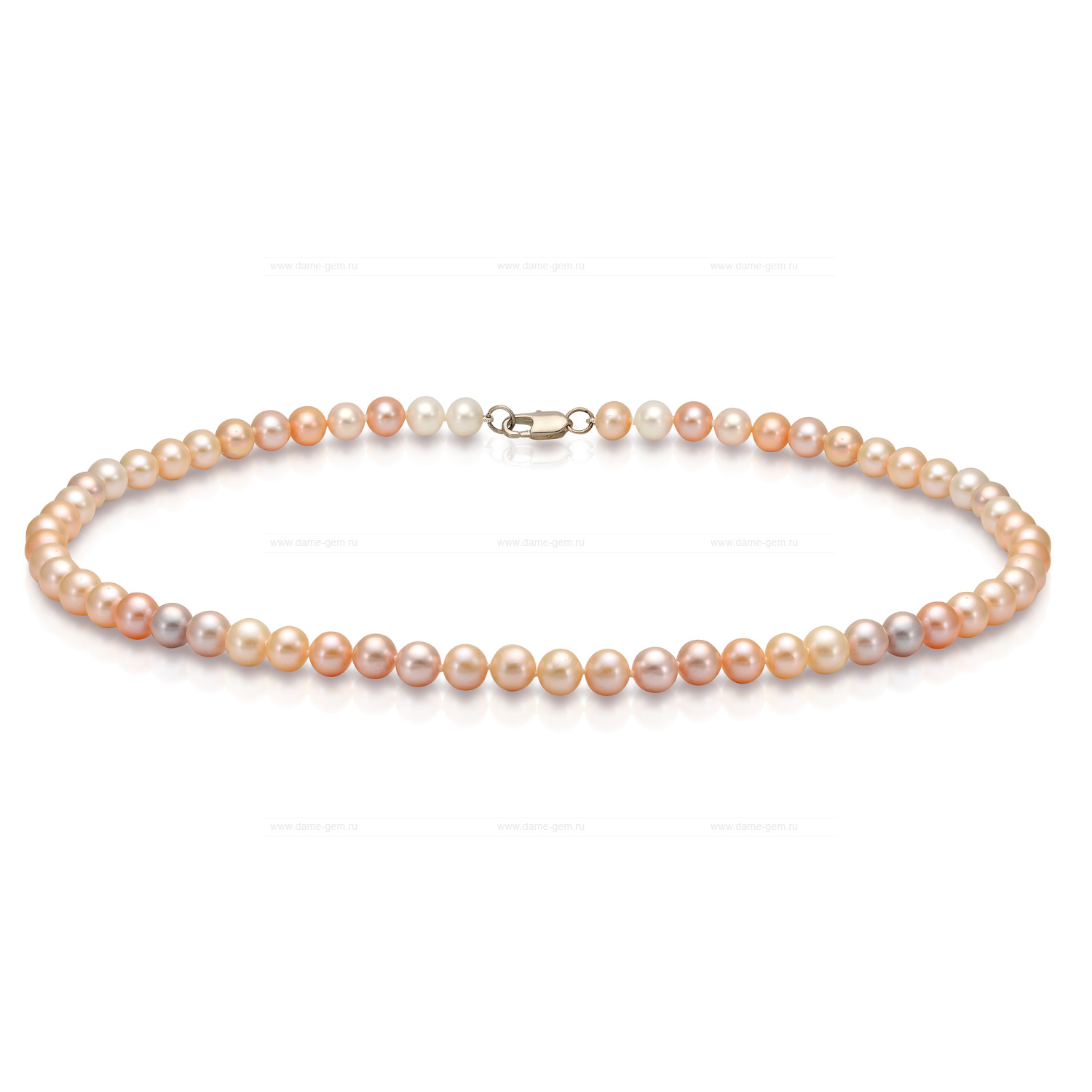 Ожерелье "микс" из розового круглого речного жемчуга 6,5-7 мм. Качество жемчуга наивысшее ААА. Артикул 11921 Ожерелье "микс" из розового круглого речного жемчуга 6,5-7 мм. Качество жемчуга наивысшее ААА. Артикул 11921