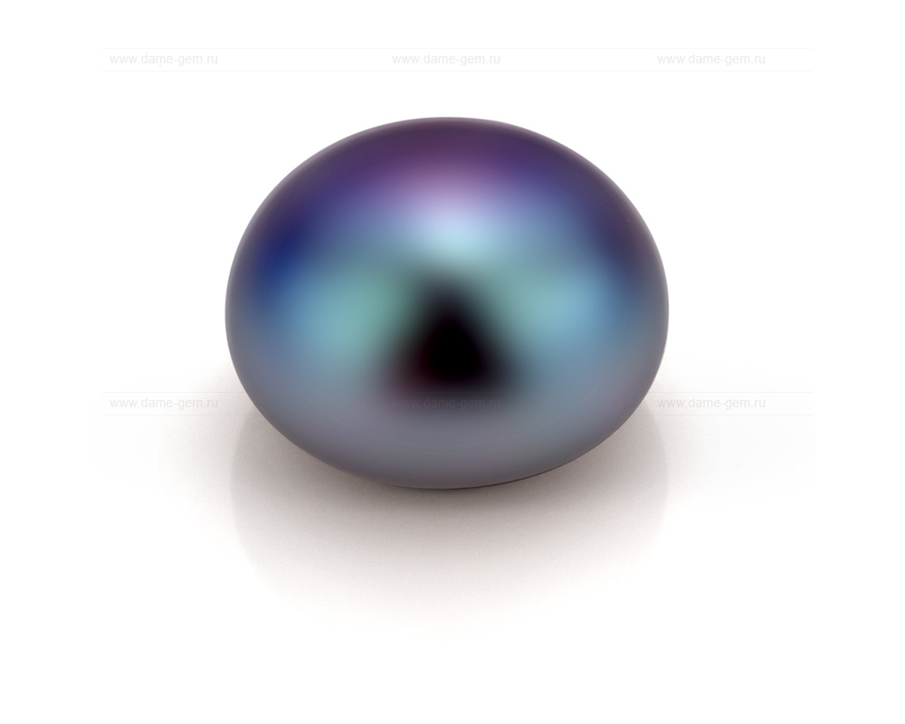 Жемчужина сплющенная черная 11,5-12 мм. Класс наивысший ААА. Артикул 9842