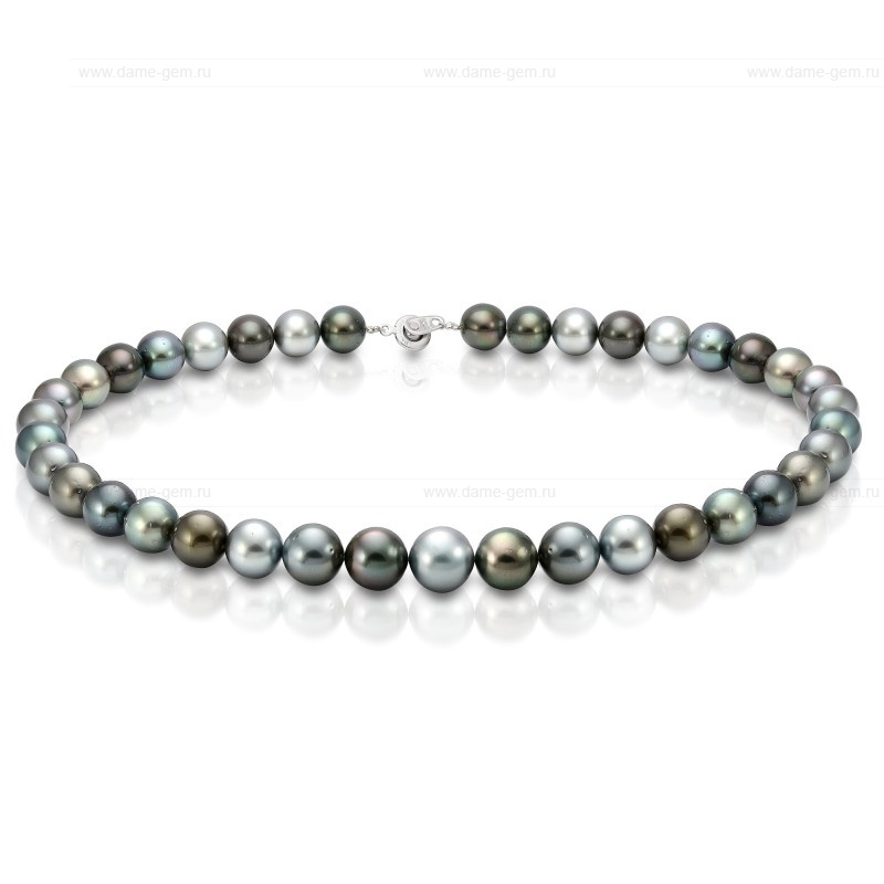 Ожерелье "микс" из круглого морского Таитянского жемчуга 10,5-13,4 мм. Качество жемчуга высокое АА+. Артикул 9271