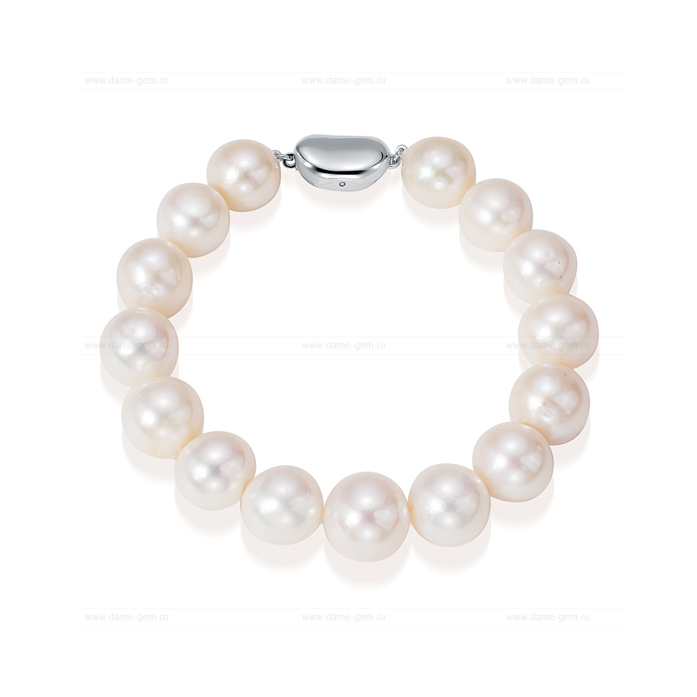 Браслет из белого речного жемчуга  "Эдисон" 11-12,5 мм. Качество жемчуга высокое АА+. Артикул 9350 Браслет из белого речного жемчуга  "Эдисон" 11-12,5 мм. Качество жемчуга высокое АА+. Артикул 9350