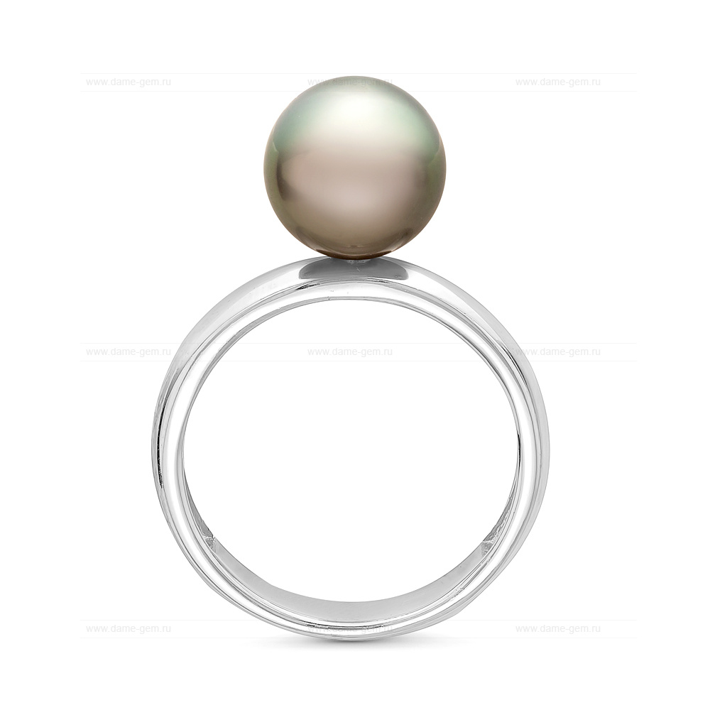 Кольцо из серебра 925 пробы с морской Таитянской жемчужиной 10-10,5 мм. Артикул 11796 Кольцо из серебра 925 пробы с морской Таитянской жемчужиной 10-10,5 мм. Артикул 11796