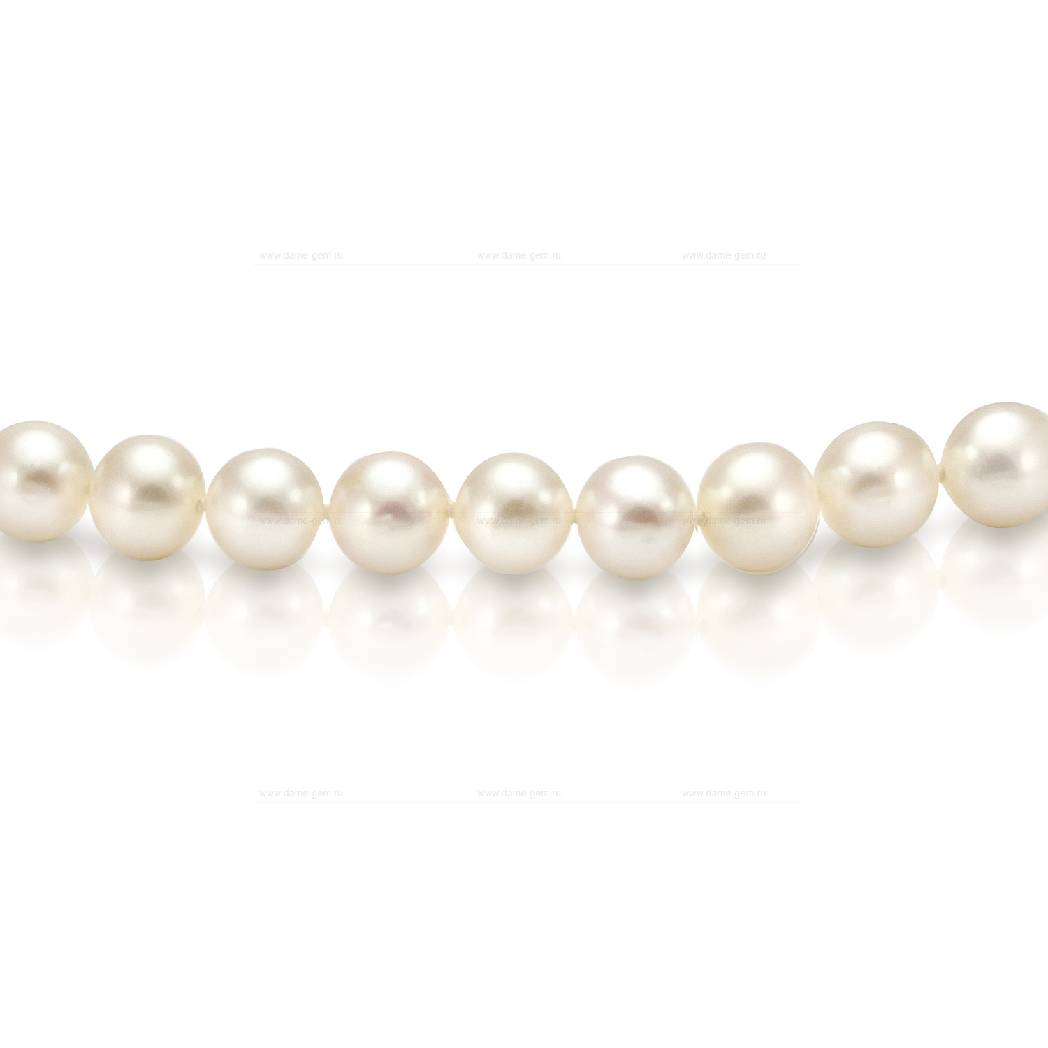Ожерелье из белого круглого речного жемчуга 7-7,5 мм. Качество жемчуга наивысшее ААА. Артикул 8668 Ожерелье из белого круглого речного жемчуга 7-7,5 мм. Качество жемчуга наивысшее ААА. Артикул 8668