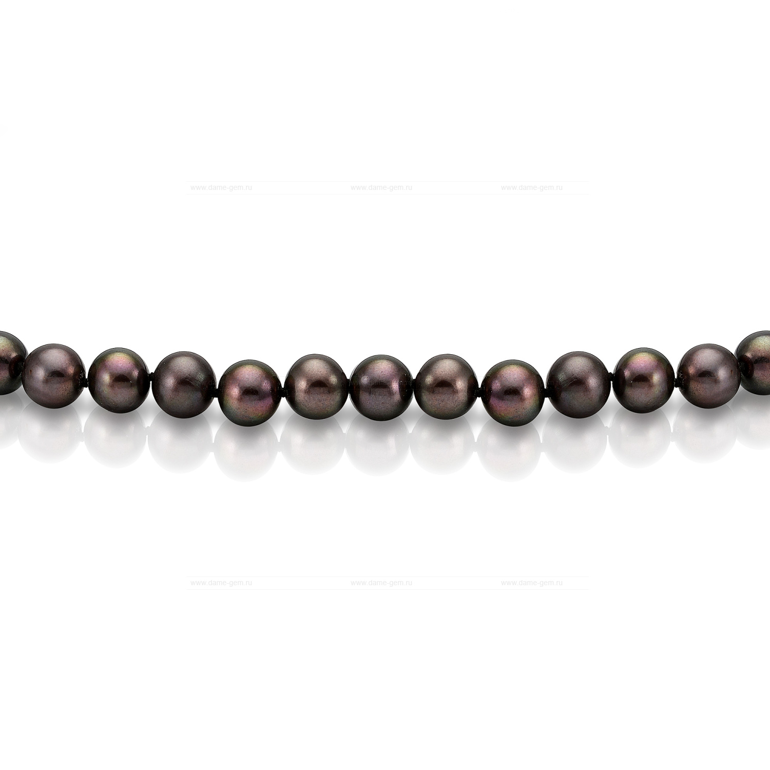 Ожерелье из черного круглого речного жемчуга 5-5,5 мм. Качество жемчуга наивысшее ААА. Артикул 7621 Ожерелье из черного круглого речного жемчуга 5-5,5 мм. Качество жемчуга наивысшее ААА. Артикул 7621
