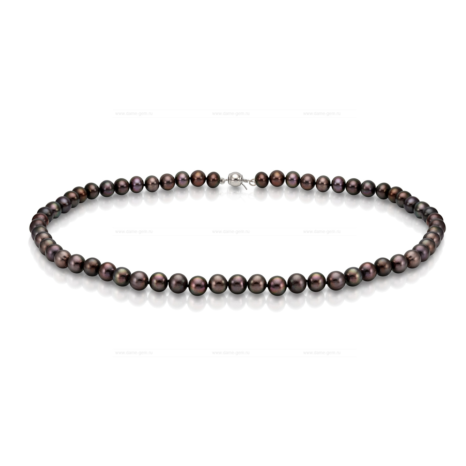 Ожерелье из черного круглого речного жемчуга 5-5,5 мм. Качество жемчуга наивысшее ААА. Артикул 7621 Ожерелье из черного круглого речного жемчуга 5-5,5 мм. Качество жемчуга наивысшее ААА. Артикул 7621