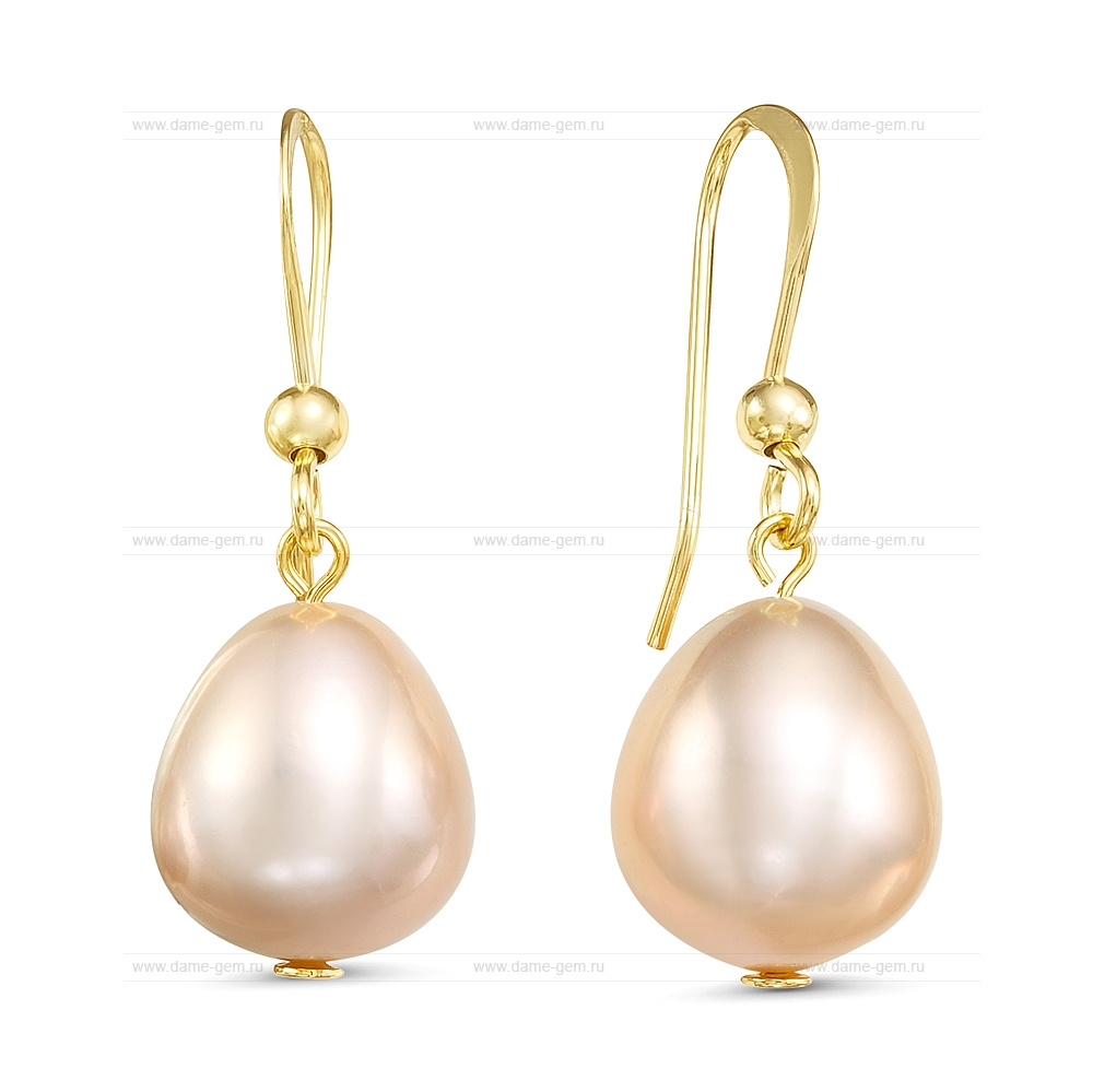 Серьги из серебра с розовыми жемчужинами 10-11 мм. Артикул 12197 Серьги из серебра с розовыми жемчужинами 10-11 мм. Артикул 12197