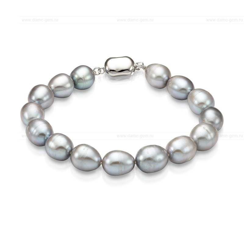 Браслет из серого речного жемчуга 10-11 мм. Качество жемчуга наивысшее ААА. Артикул 9377 Браслет из серого речного жемчуга 10-11 мм. Качество жемчуга наивысшее ААА. Артикул 9377