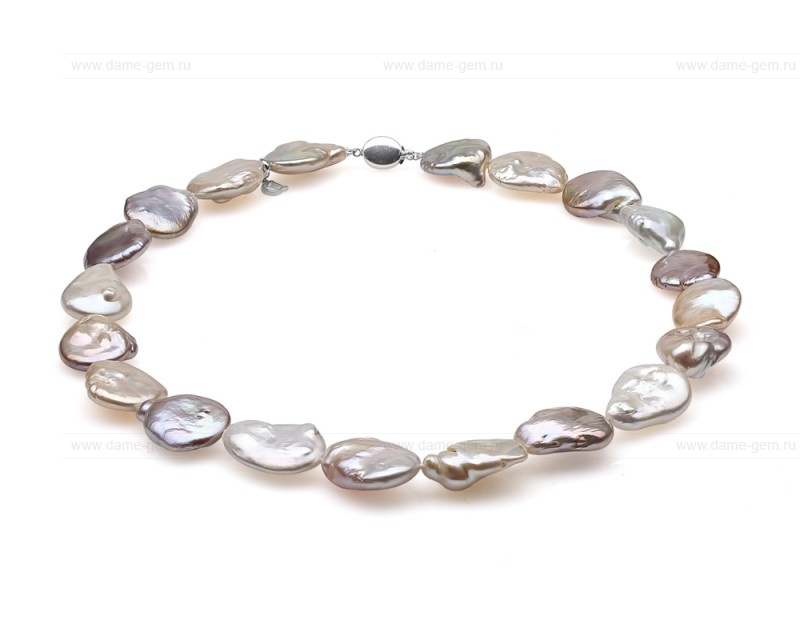 Ожерелье "микс" из розового барочного жемчуга 15-17 мм. Качество жемчуга наивысшее ААА. Артикул 10294