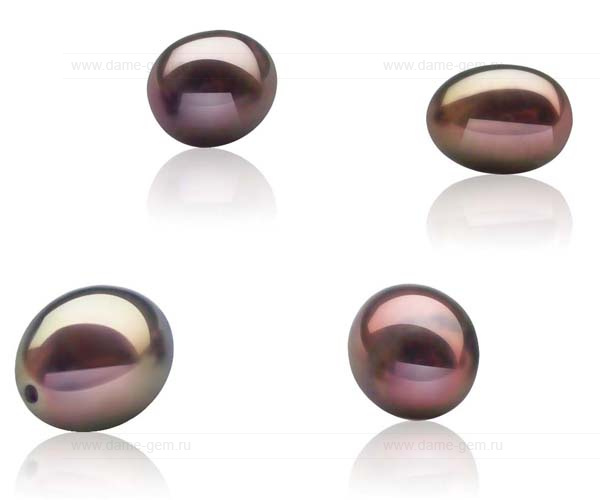 Жемчужина каплевидная шоколадная 8,5-9 мм. Класс наивысший ААА. Артикул 10526