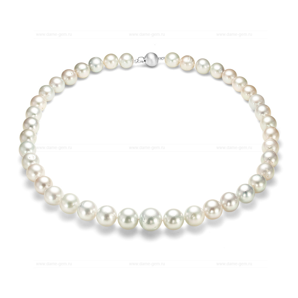 Ожерелье из голубого Австралийского жемчуга 10-12,8 мм. Качество жемчуга среднее АА. Артикул 11858