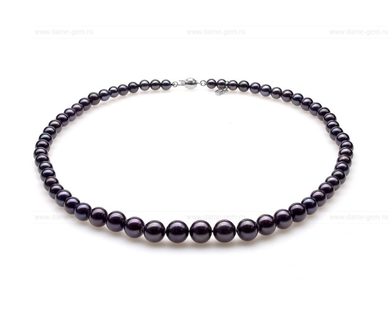 Ожерелье из черного круглого морского жемчуга 4,5-8,5 мм. Качество жемчуга наивысшее ААА. Артикул 10342 Ожерелье из черного круглого морского жемчуга 4,5-8,5 мм. Качество жемчуга наивысшее ААА. Артикул 10342