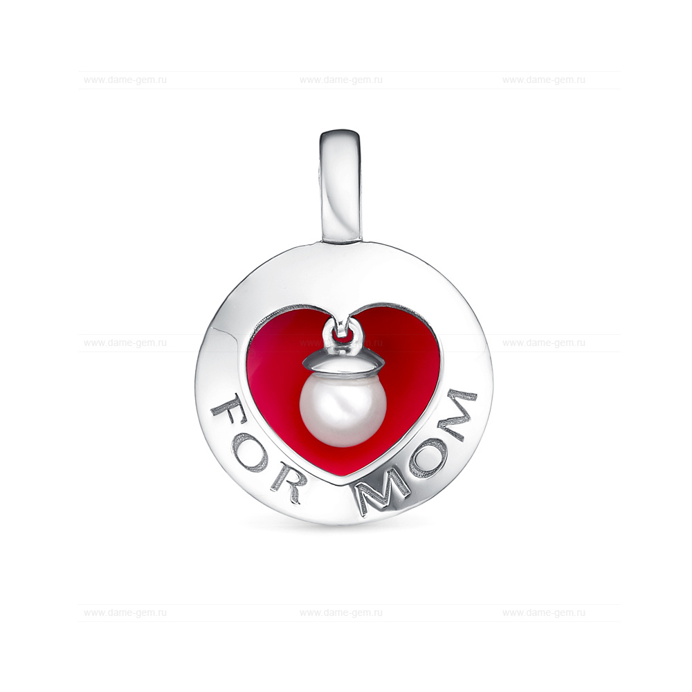 Кулон из серебра с жемчугом "Майорика" 4 мм. Артикул 11465 Кулон из серебра с жемчугом "Майорика" 4 мм. Артикул 11465