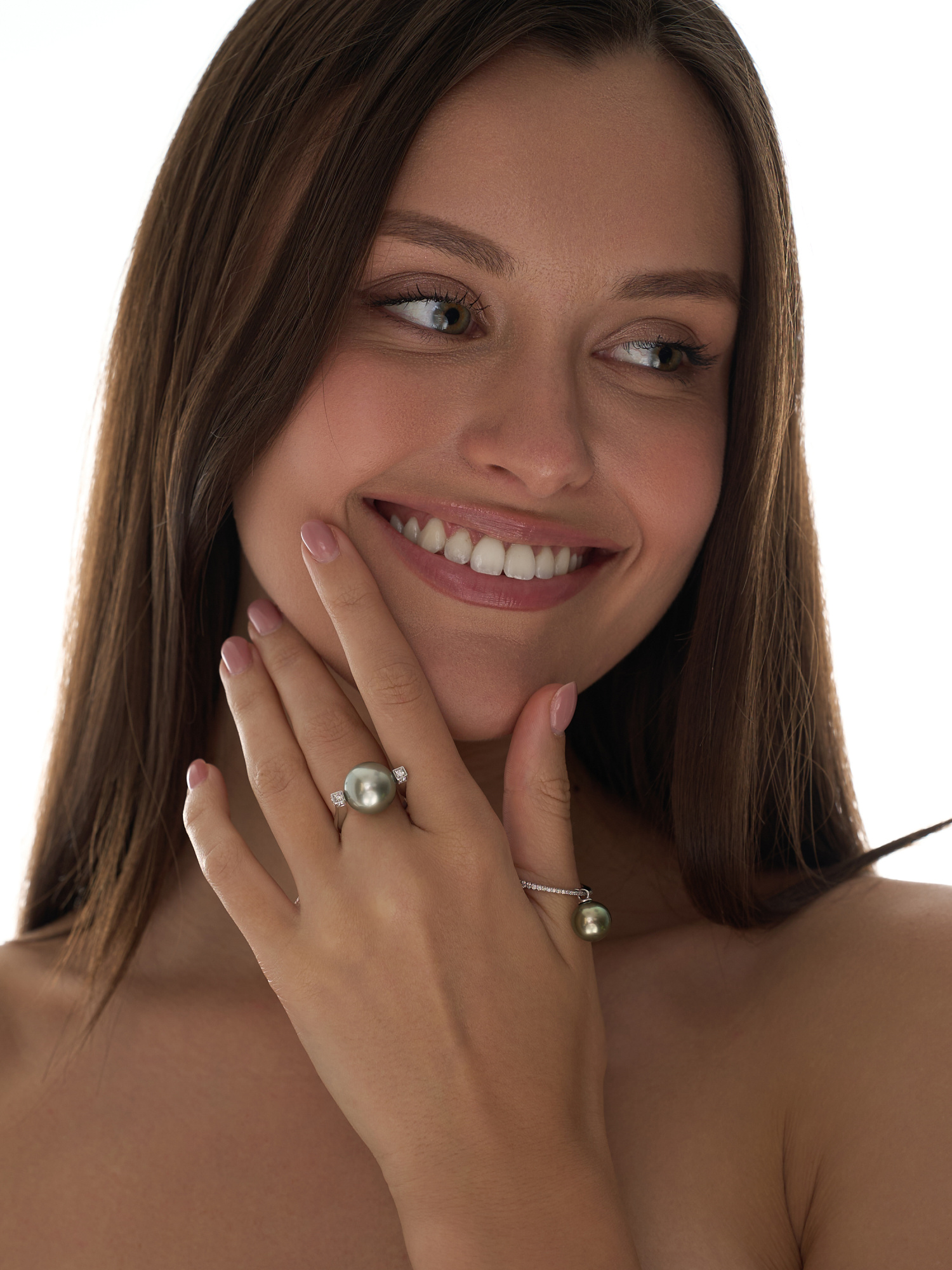 Кольцо из серебра 925 пробы с Таитянской морской жемчужиной 12-12,5 мм. Артикул 10723