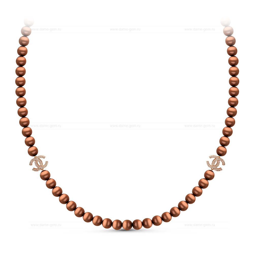 Колье из шоколадного жемчуга 6,5-7 мм со вставками из серебра. Качество жемчуга наивысшее ААА. Артикул 11166 Колье из шоколадного жемчуга 6,5-7 мм со вставками из серебра. Качество жемчуга наивысшее ААА. Артикул 11166