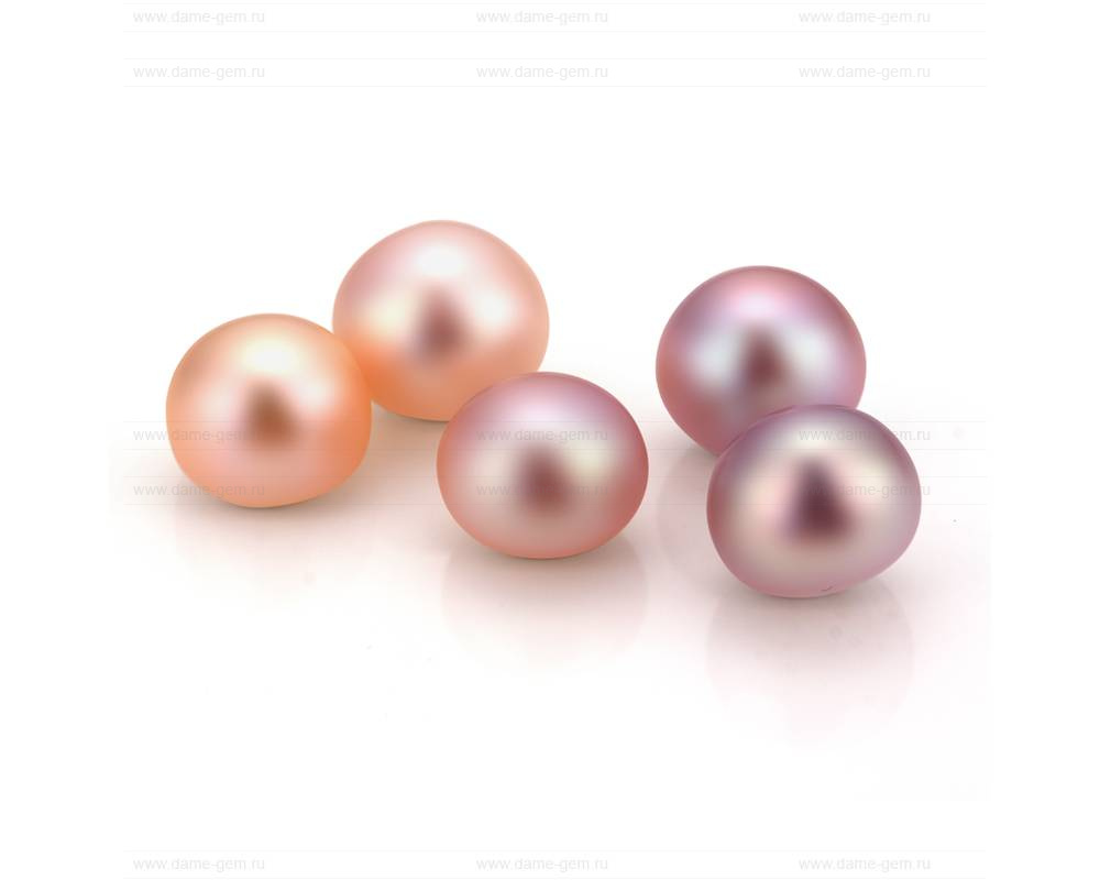 Жемчужина сплющенная розовая 10,5-11 мм. Класс наивысший ААА. Артикул 10569
